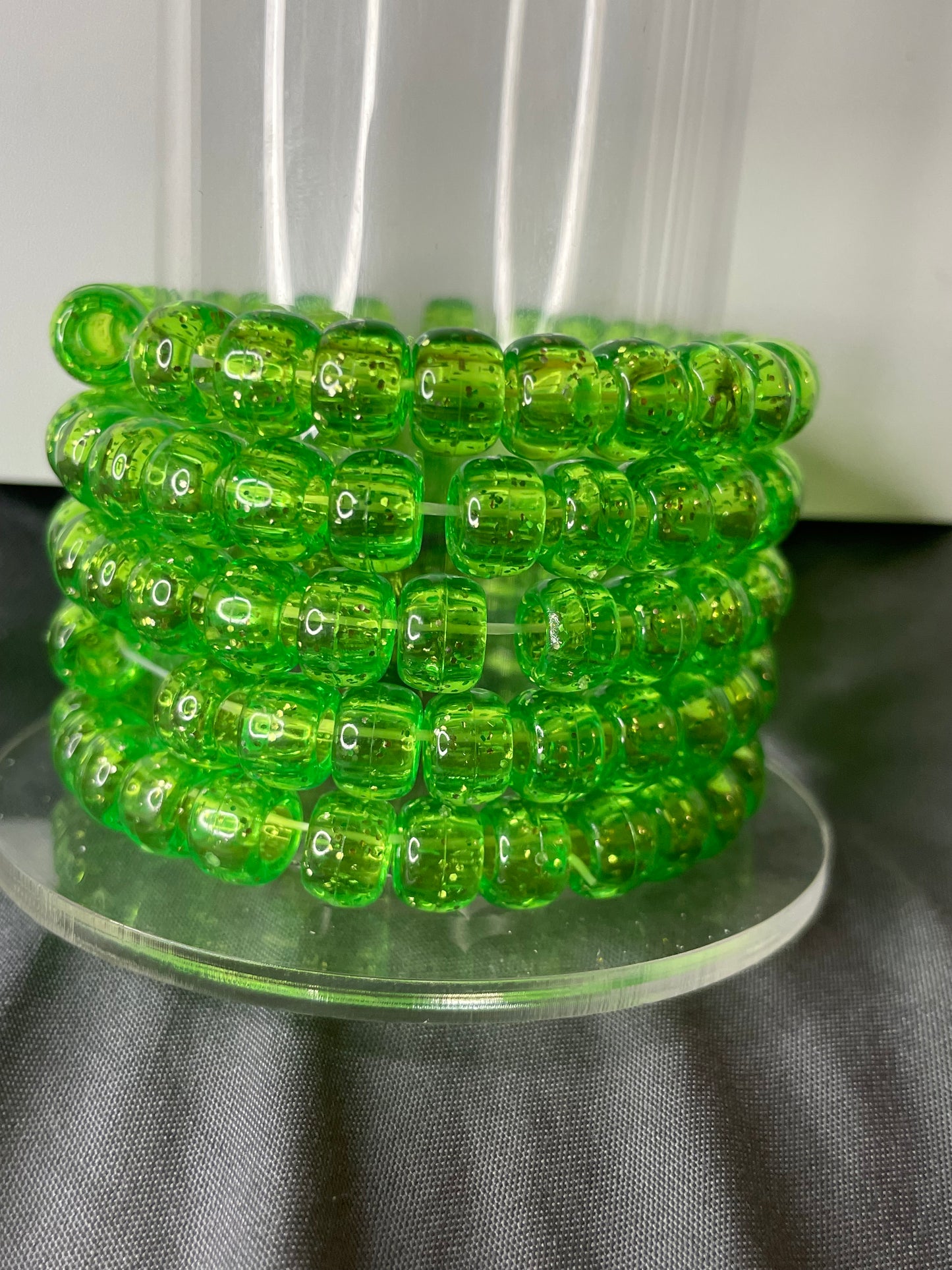 Lime Green Bead Bracelet