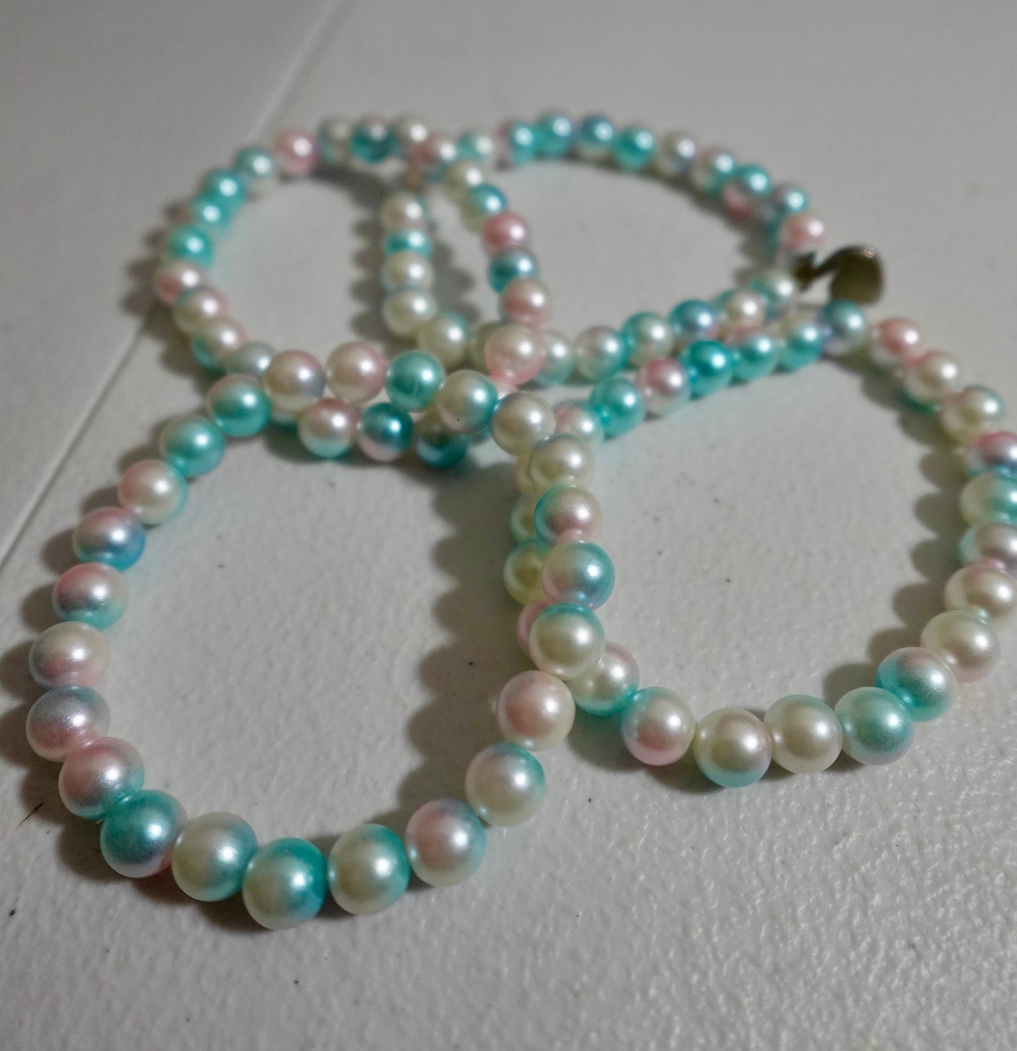 Pearliest Light Blue Bead Bracelet