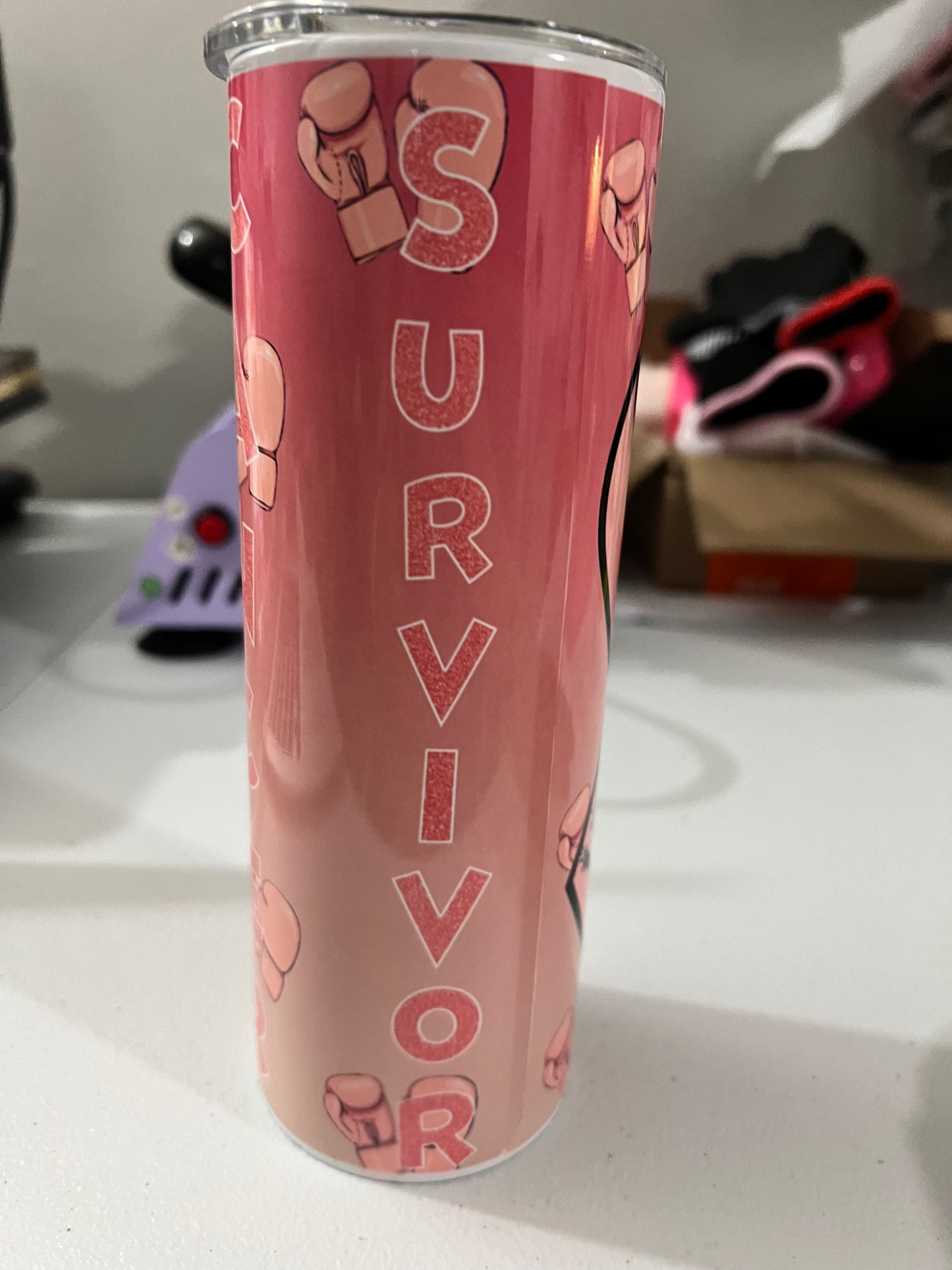 breast cancer tumbler cup 20 oz