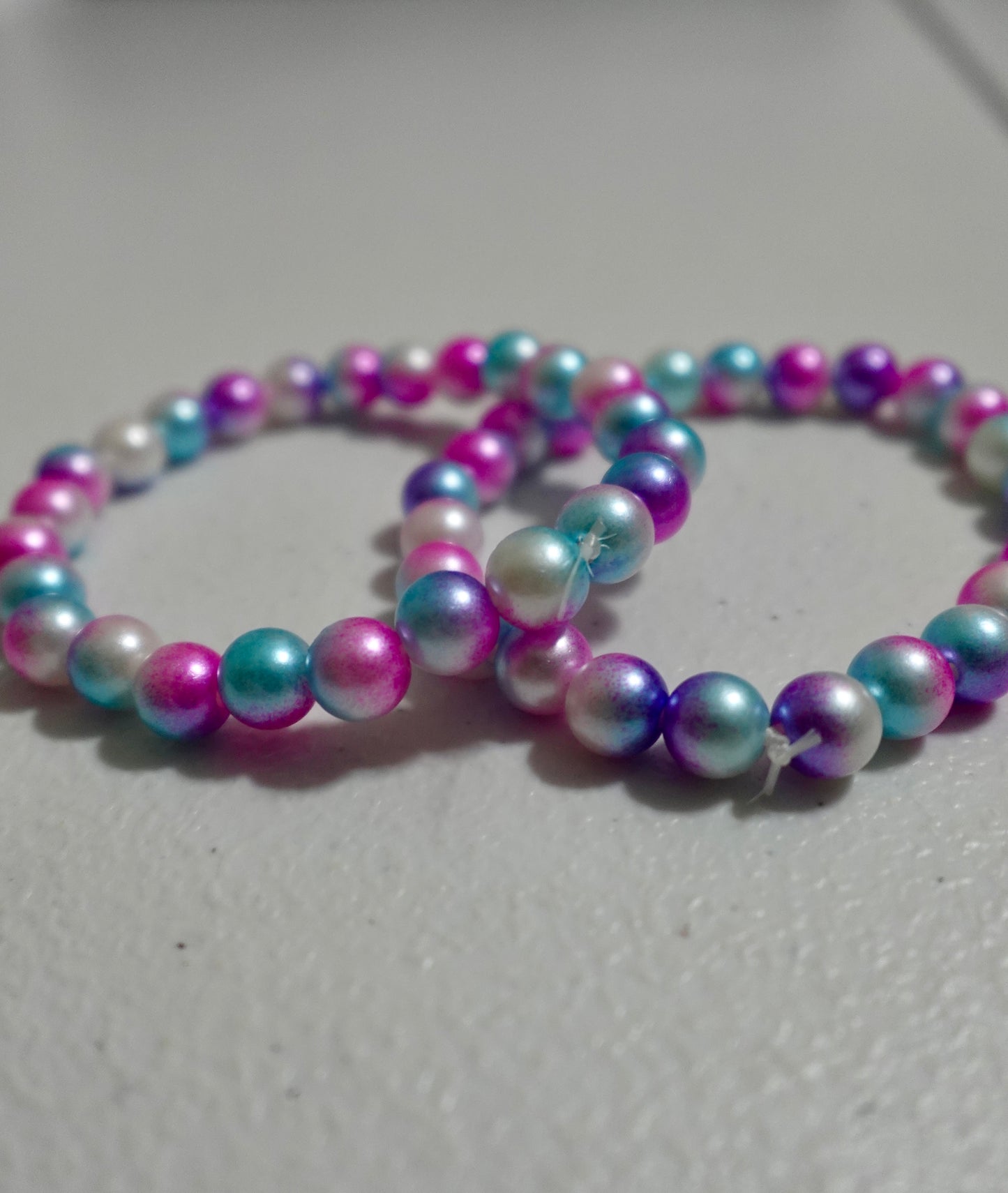 Purple Marble Bead Bracelet