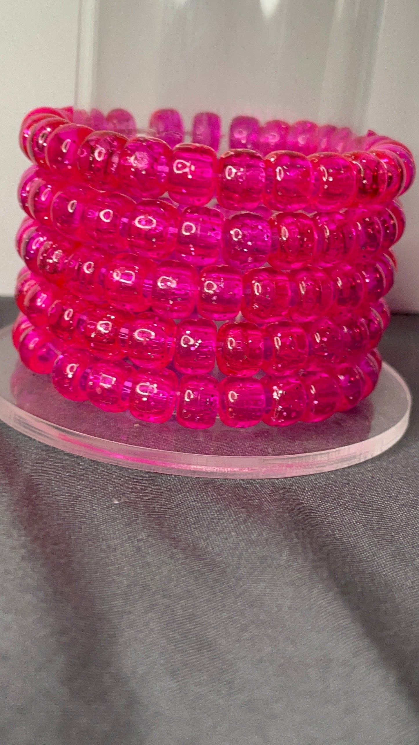 Hot Pink Bead Bracelet