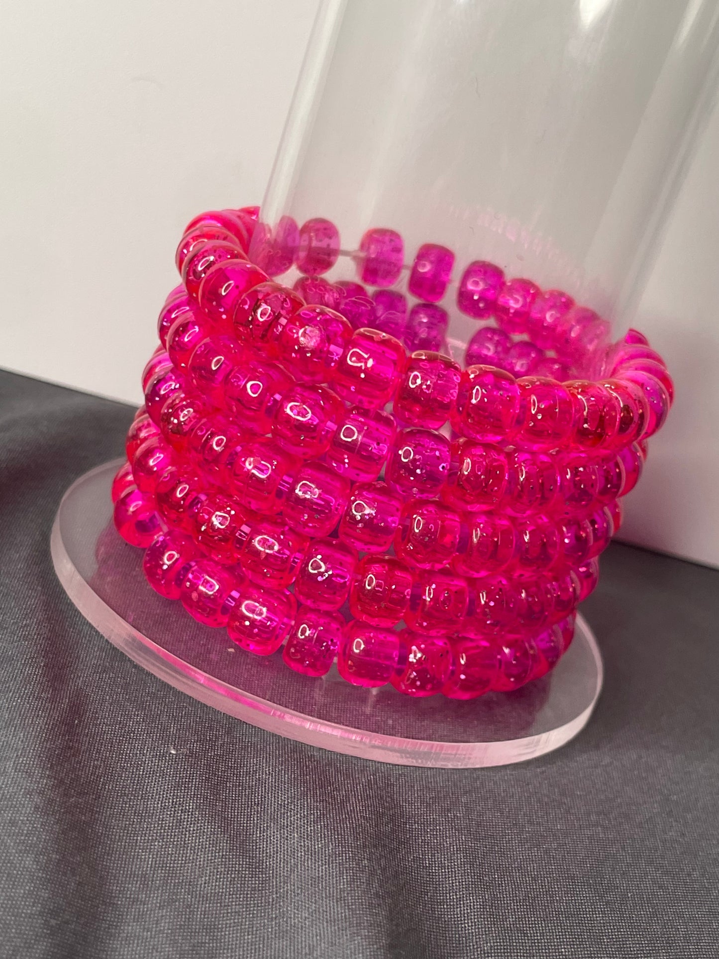 Hot Pink Bead Bracelet