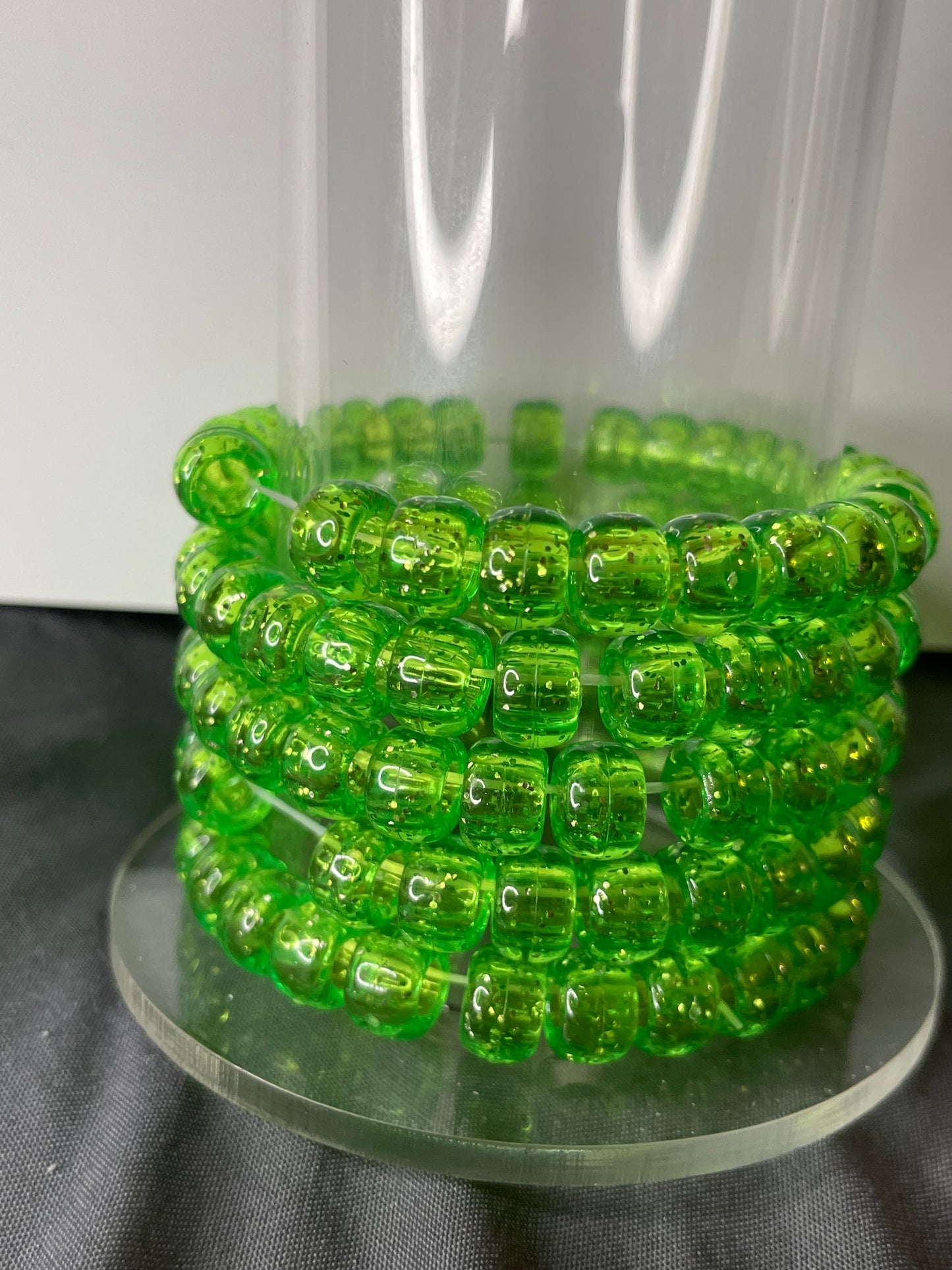 Lime Green Bead Bracelet