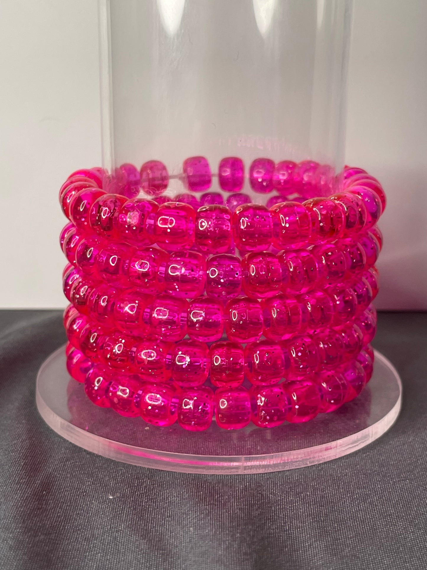 Hot Pink Bead Bracelet