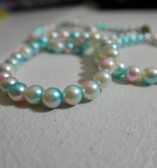 Pearliest Light Blue Bead Bracelet