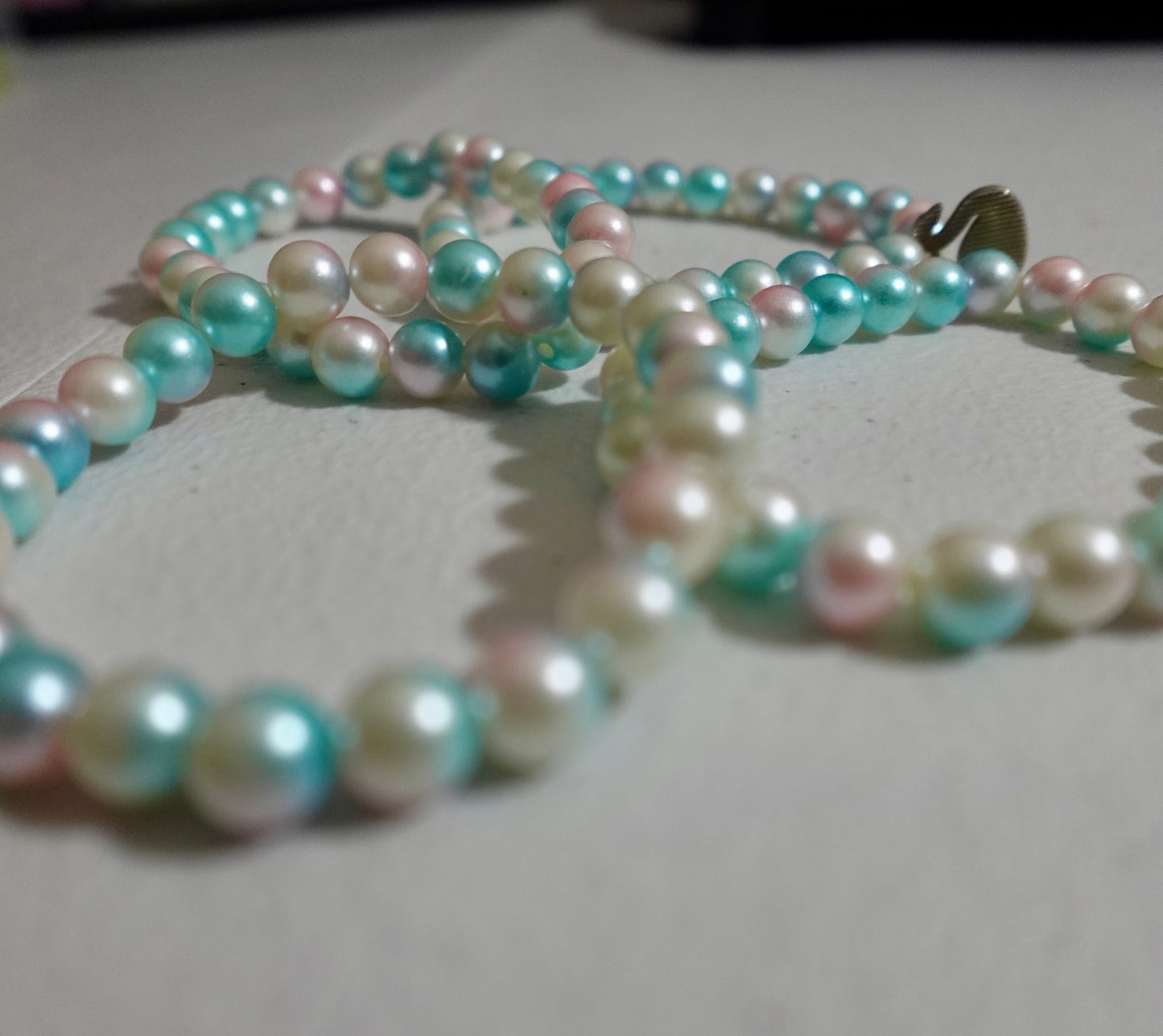 Pearliest Light Blue Bead Bracelet