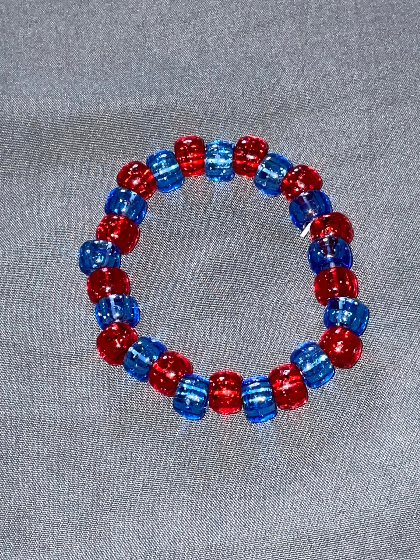 Red & Blue Bead Bracelet