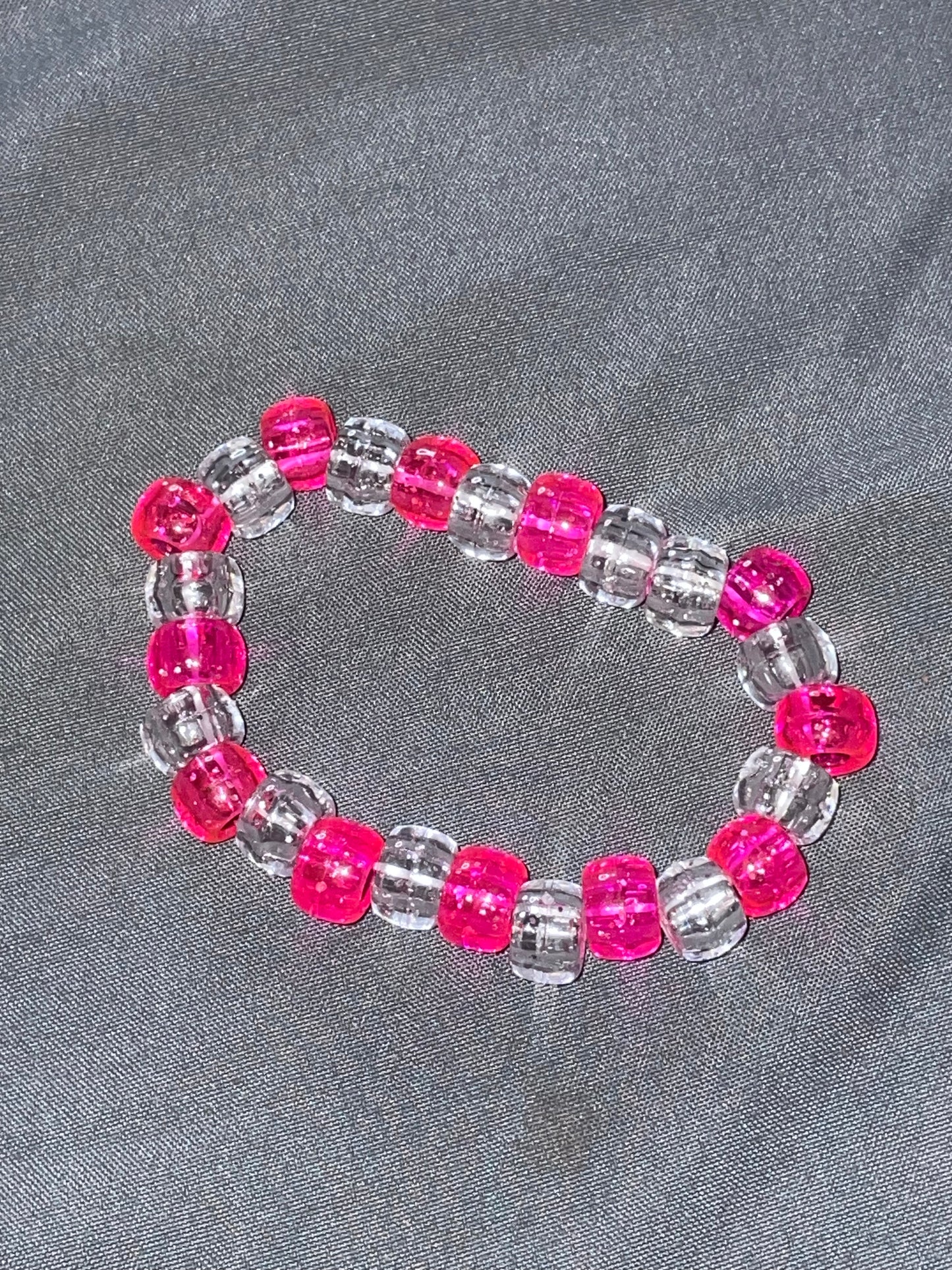 Pink & White Bead Bracelet