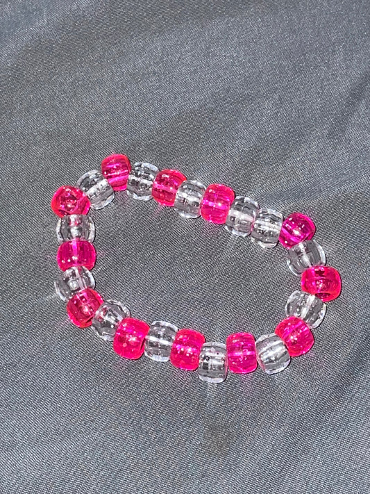 Pink & White Bead Bracelet