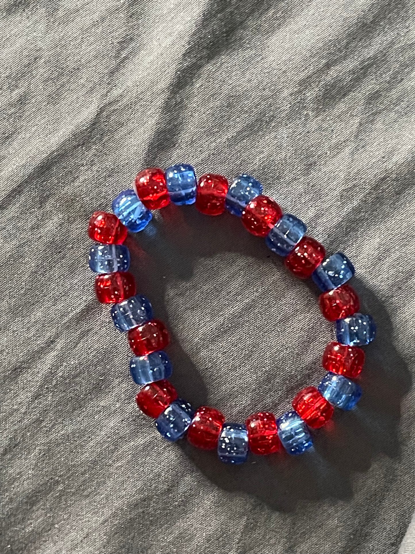Red & Blue Bead Bracelet