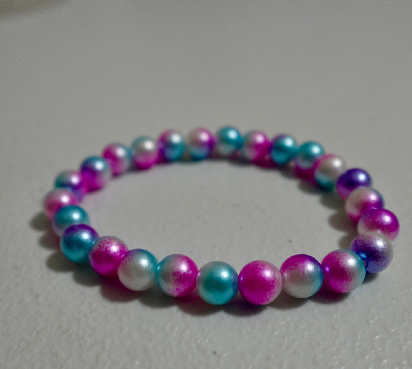 Purple Marble Bead Bracelet