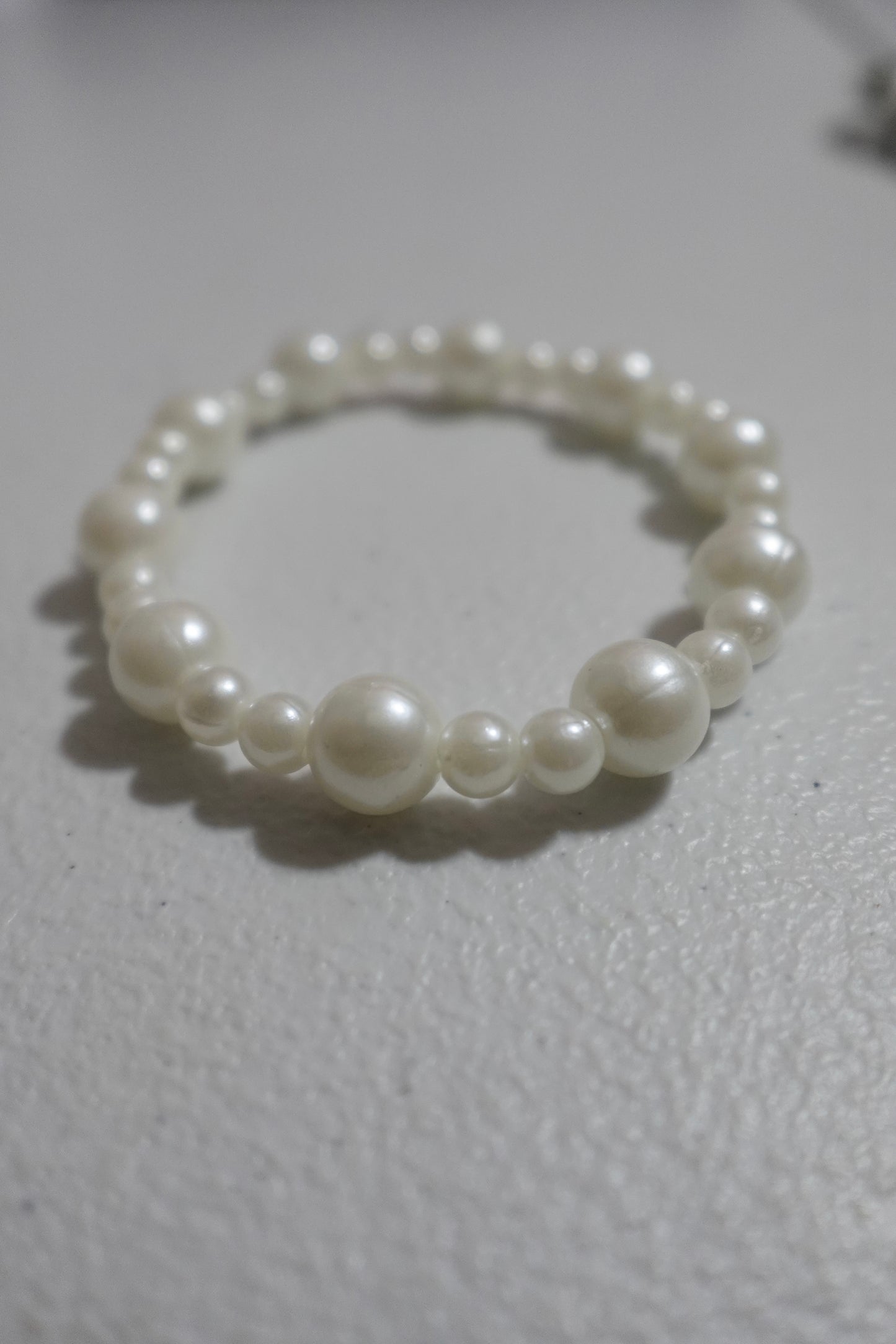 Big And Small white Pearl Bead Bracelet