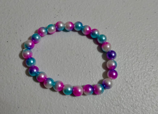 Purple Marble Bead Bracelet