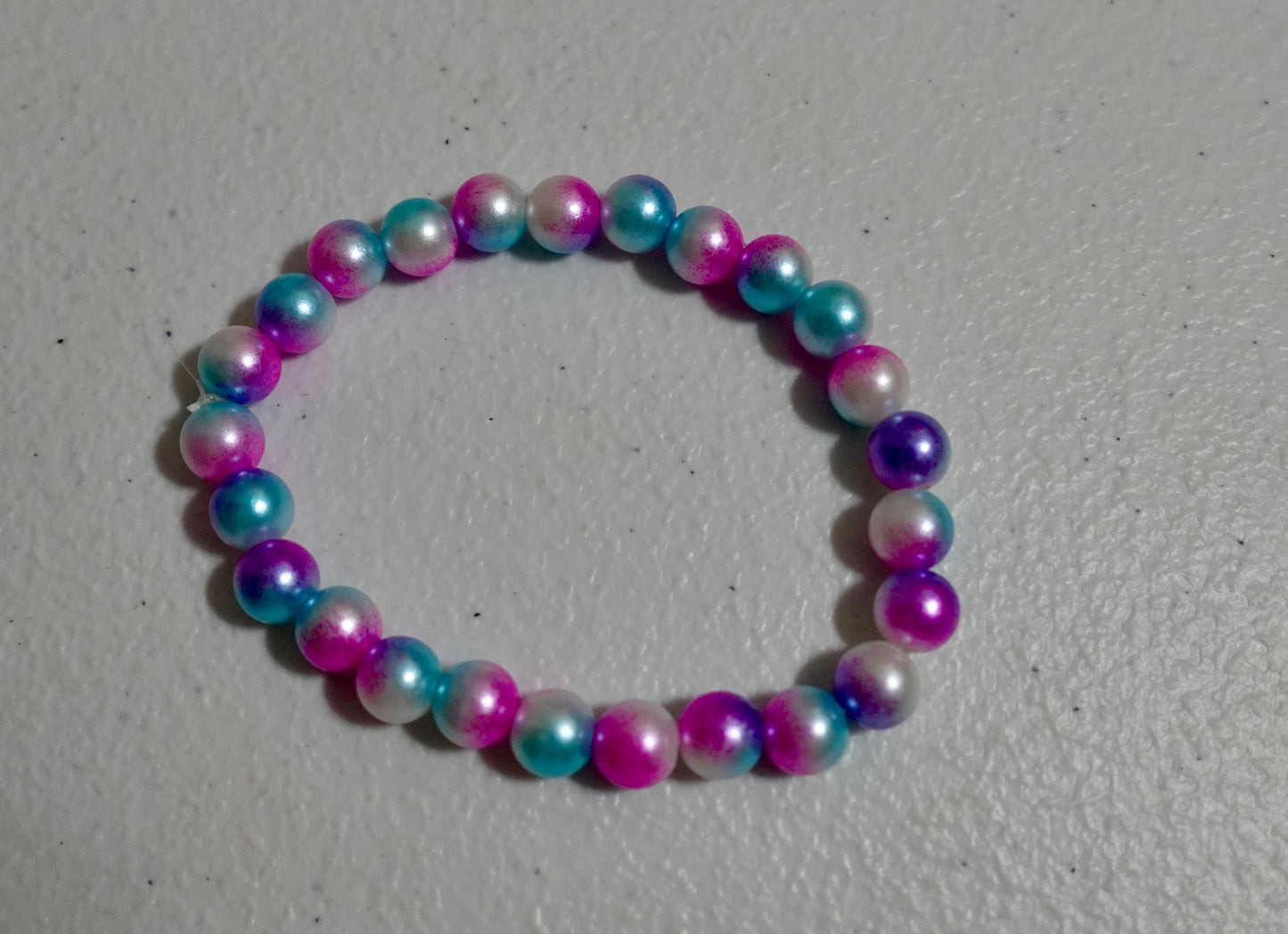 Purple Marble Bead Bracelet