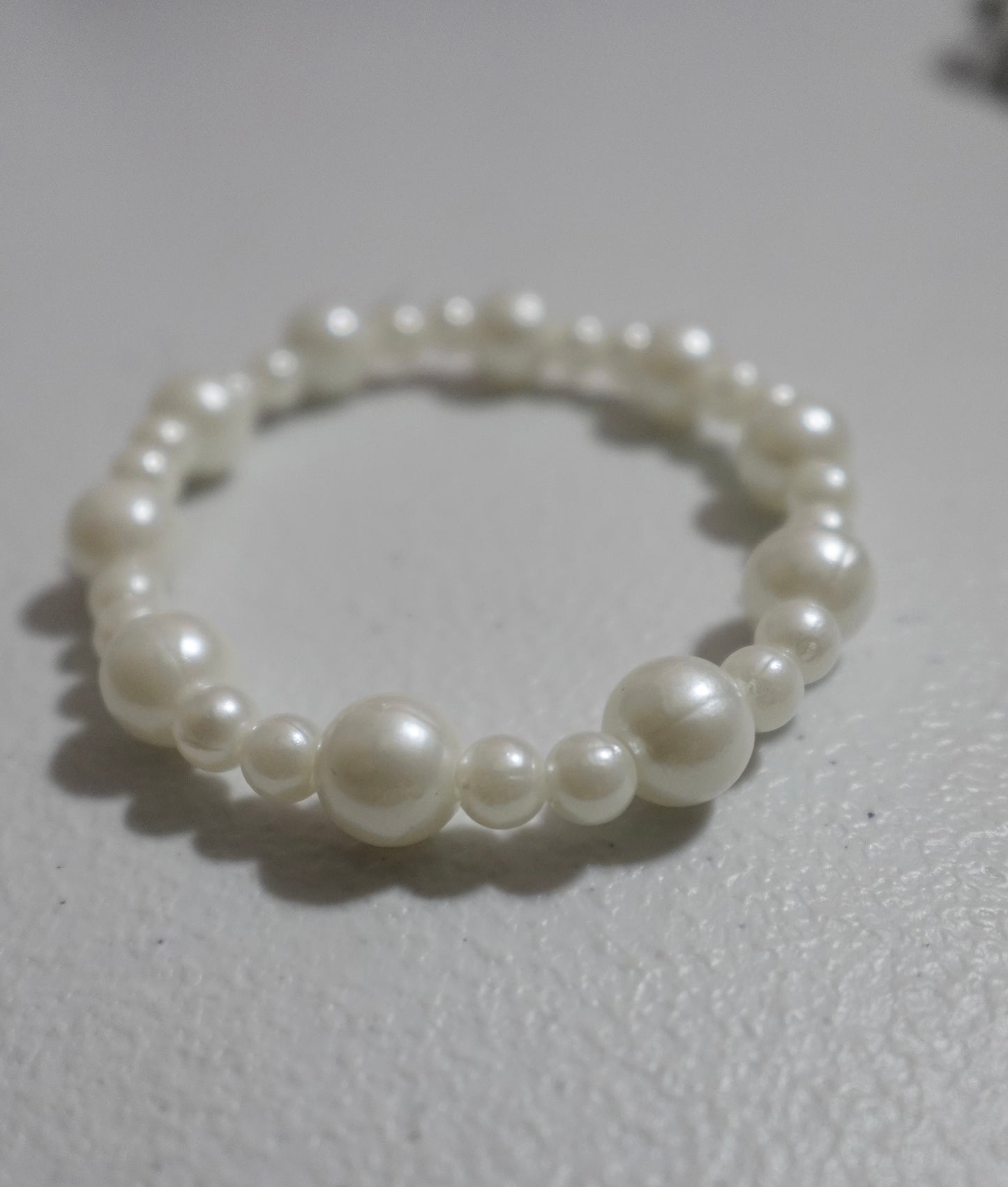 Big And Small white Pearl Bead Bracelet