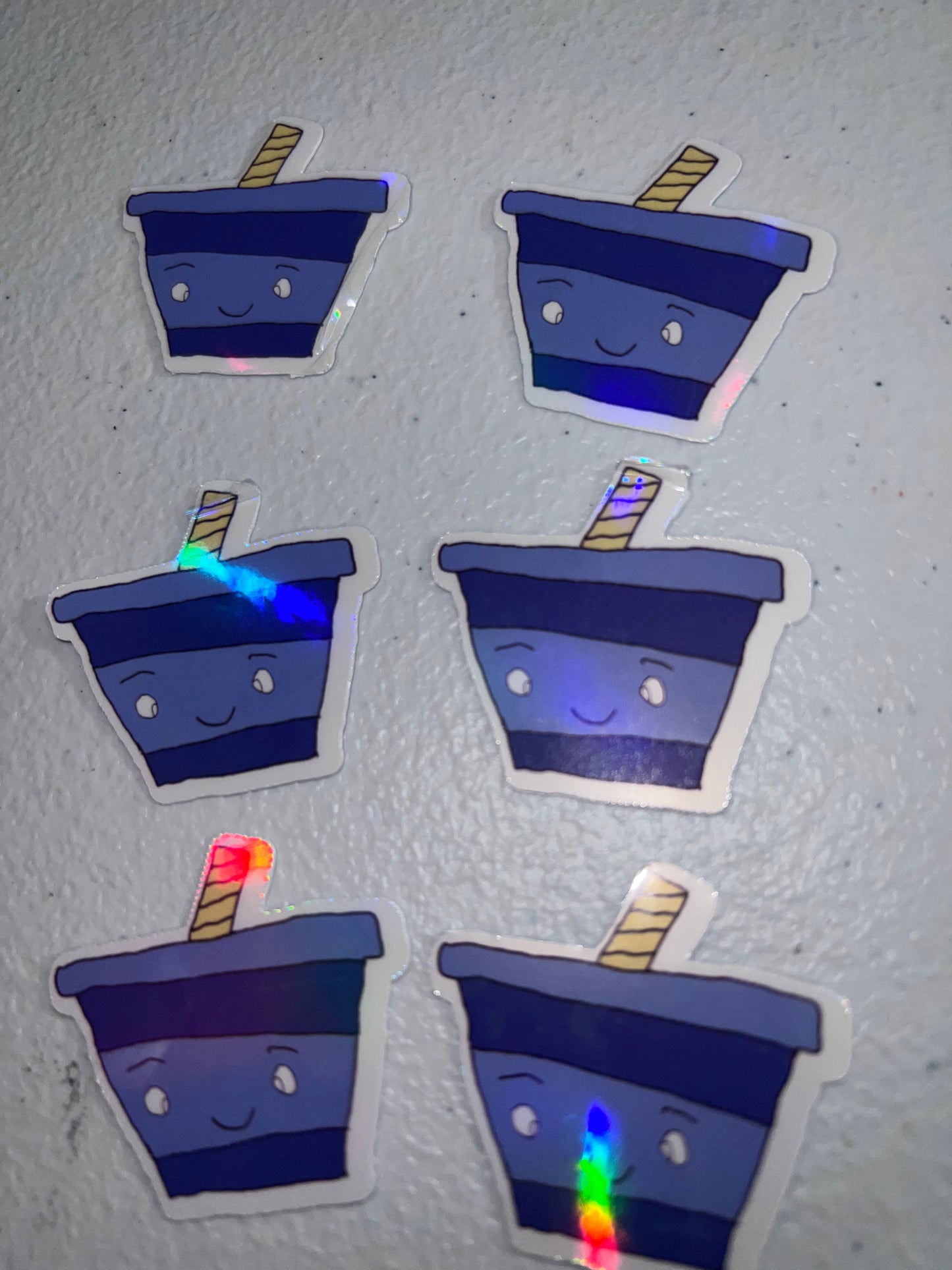 blue cup sticker