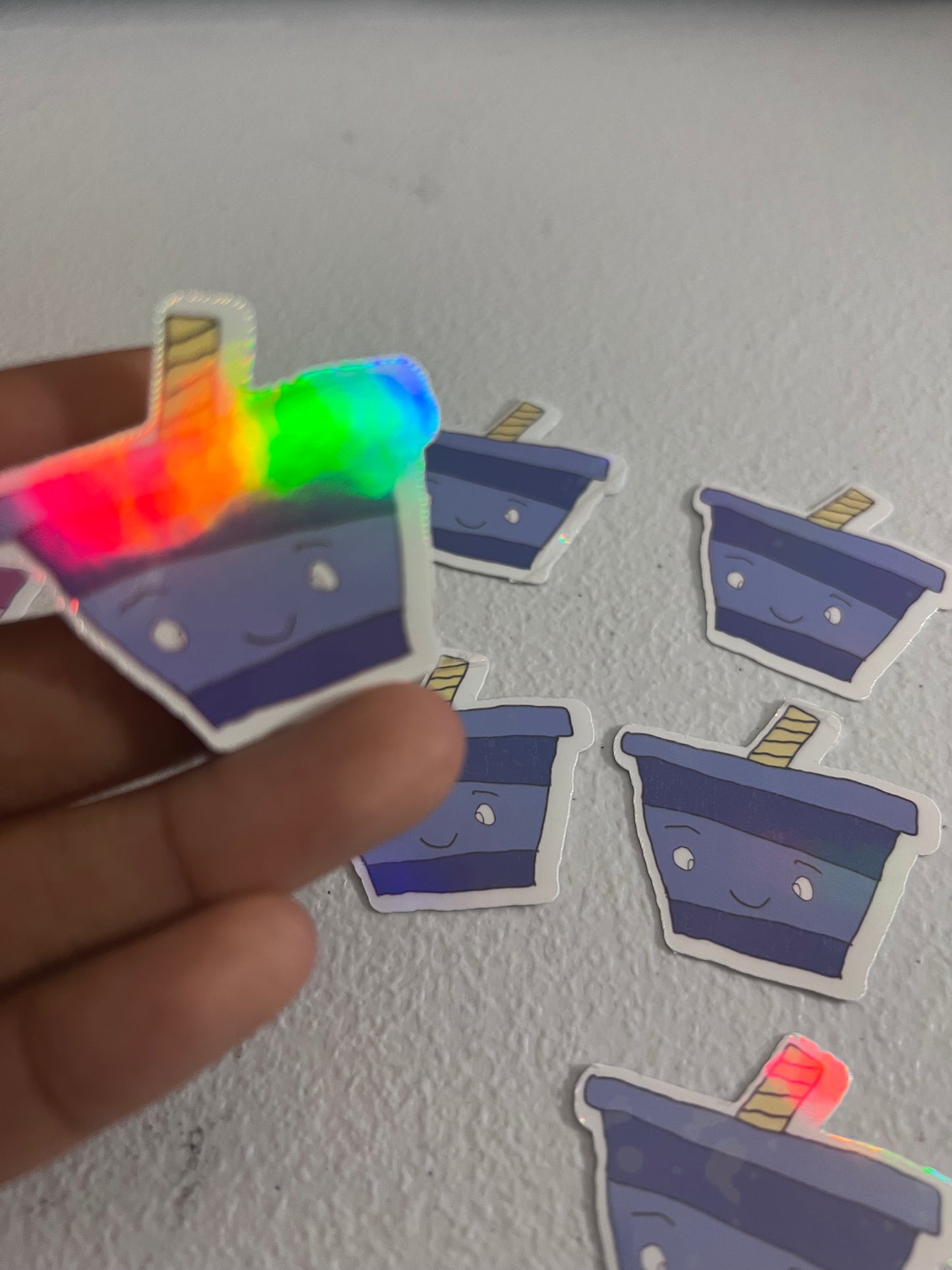 blue cup sticker