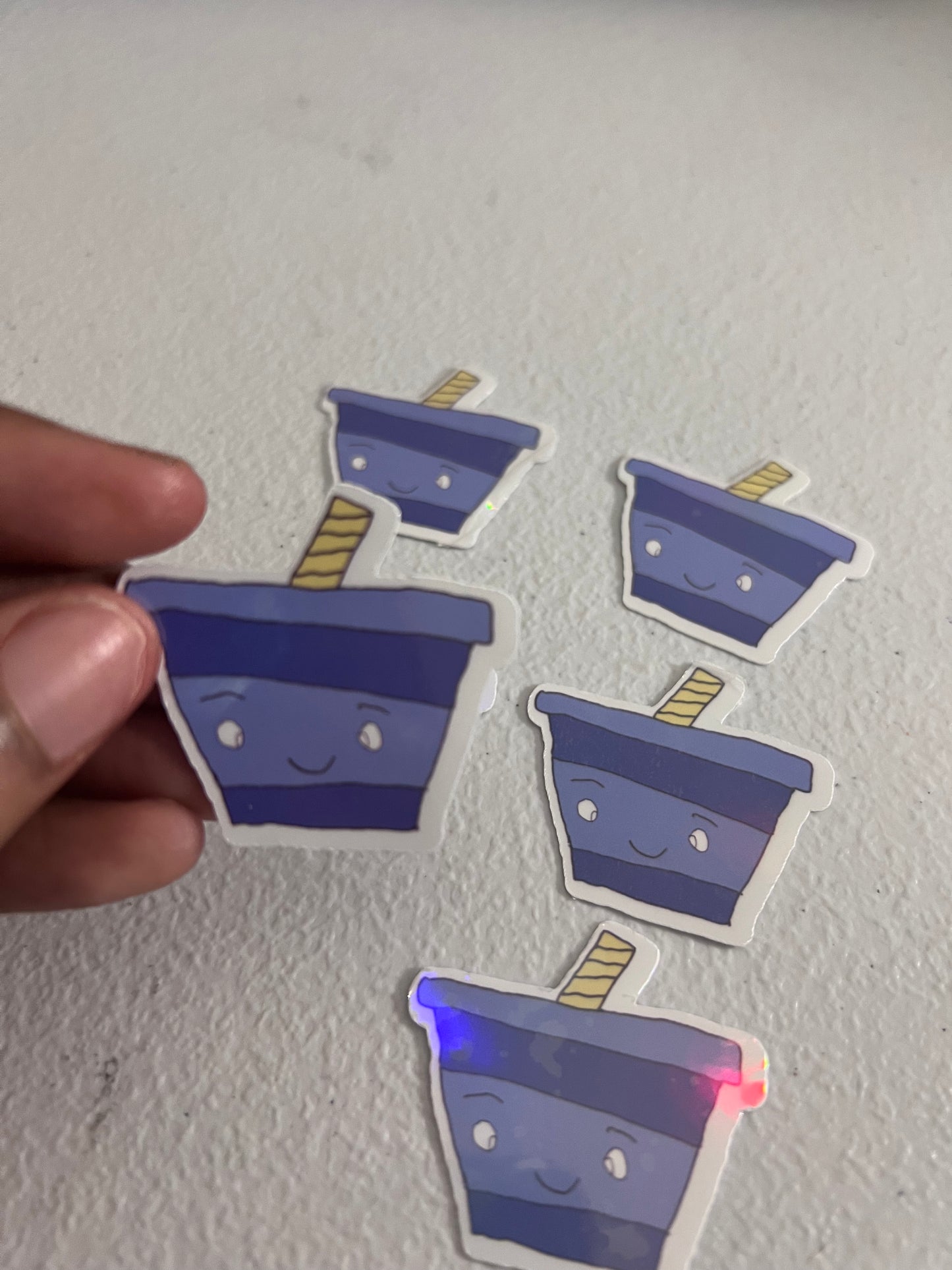 blue cup sticker