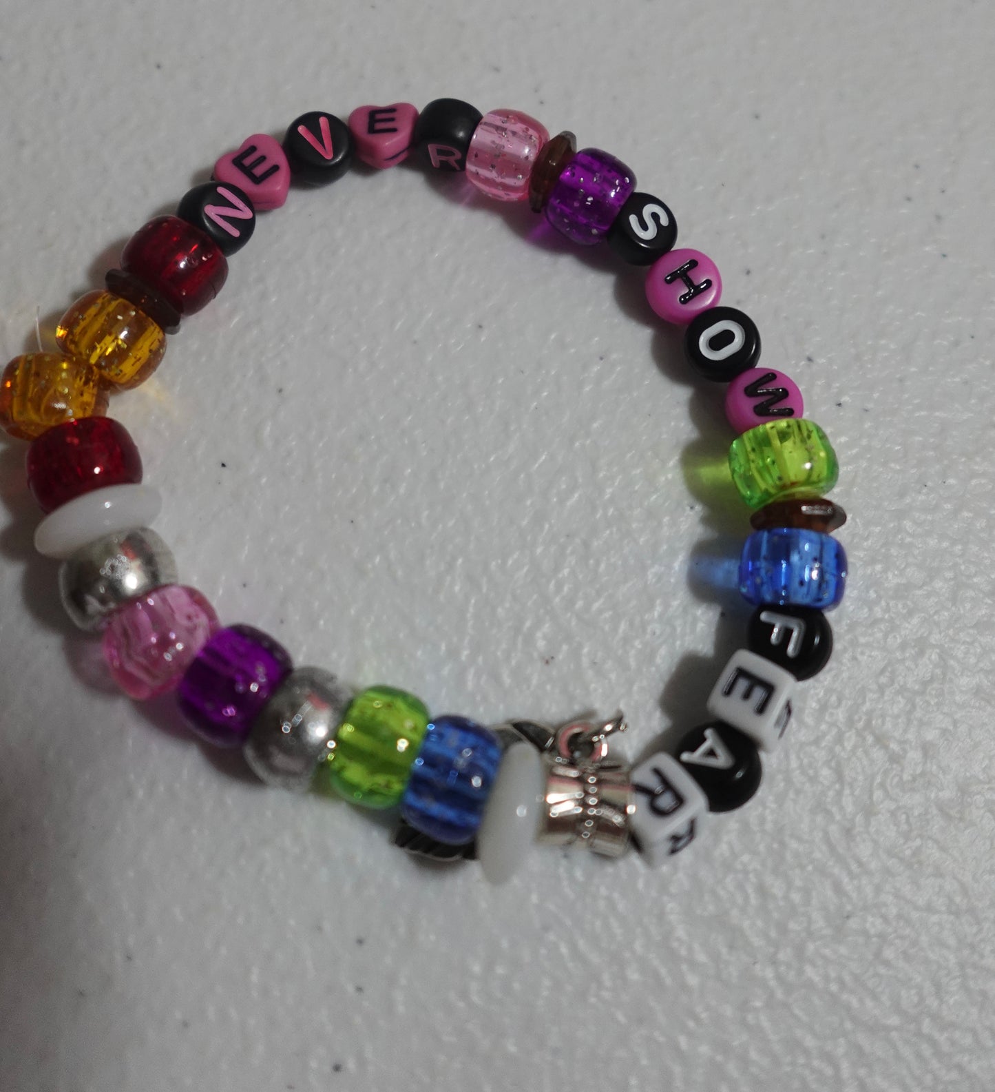Never Show Fear Bead Bracelet