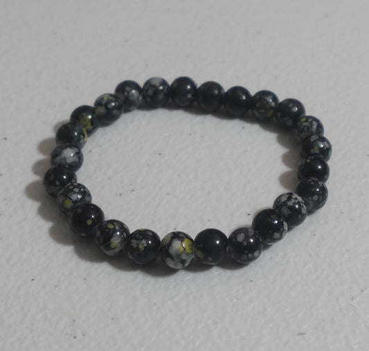 Black marble Bead Bracelet