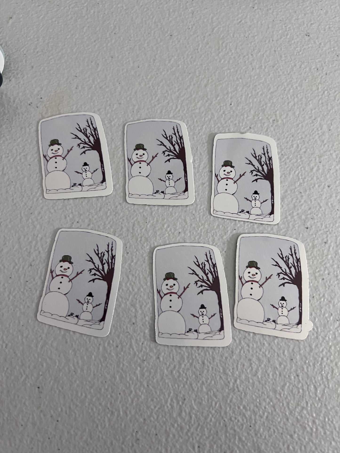 Winter Snow Man Sticker