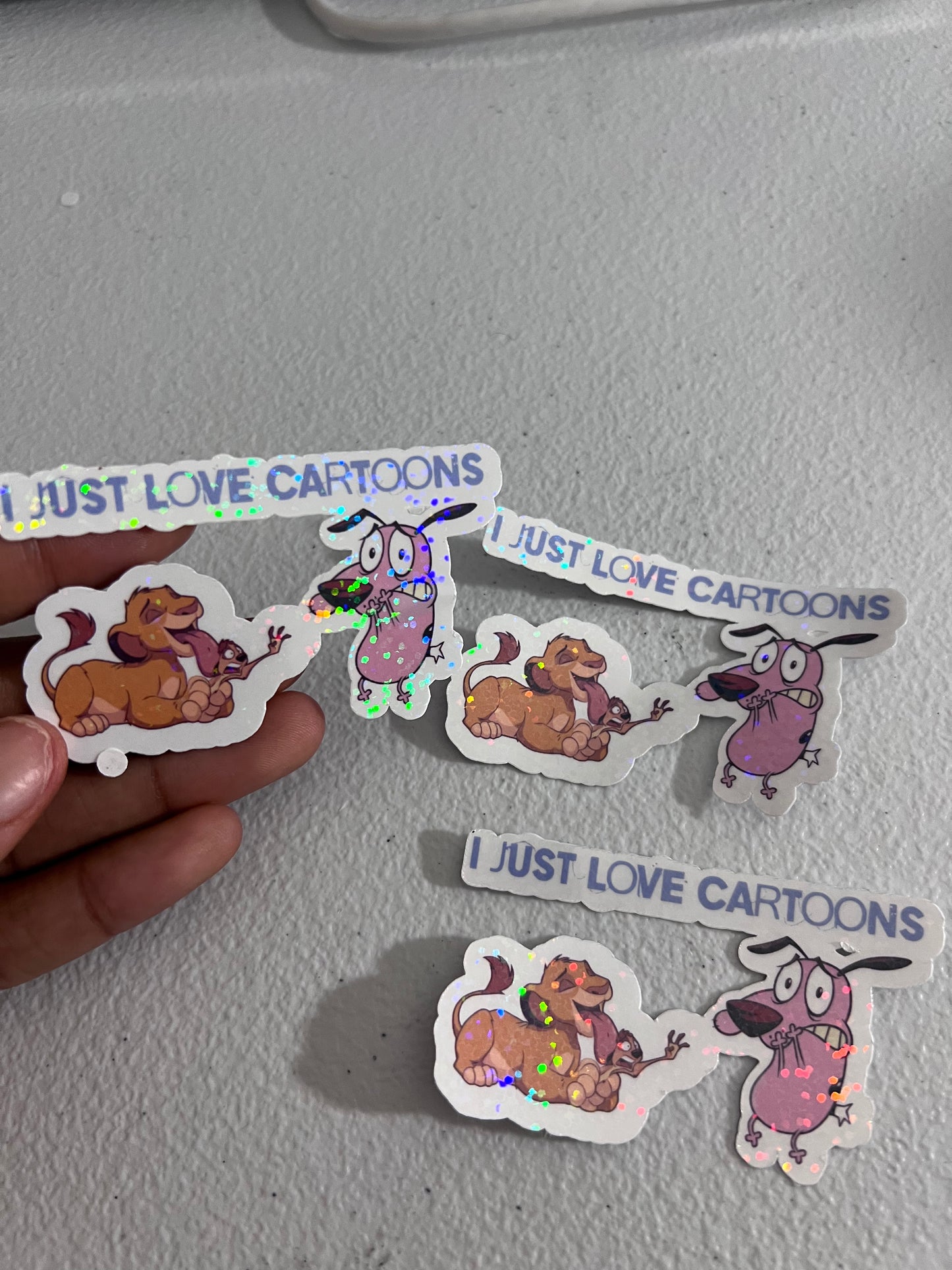 lion king & Cowardly Dog sticker