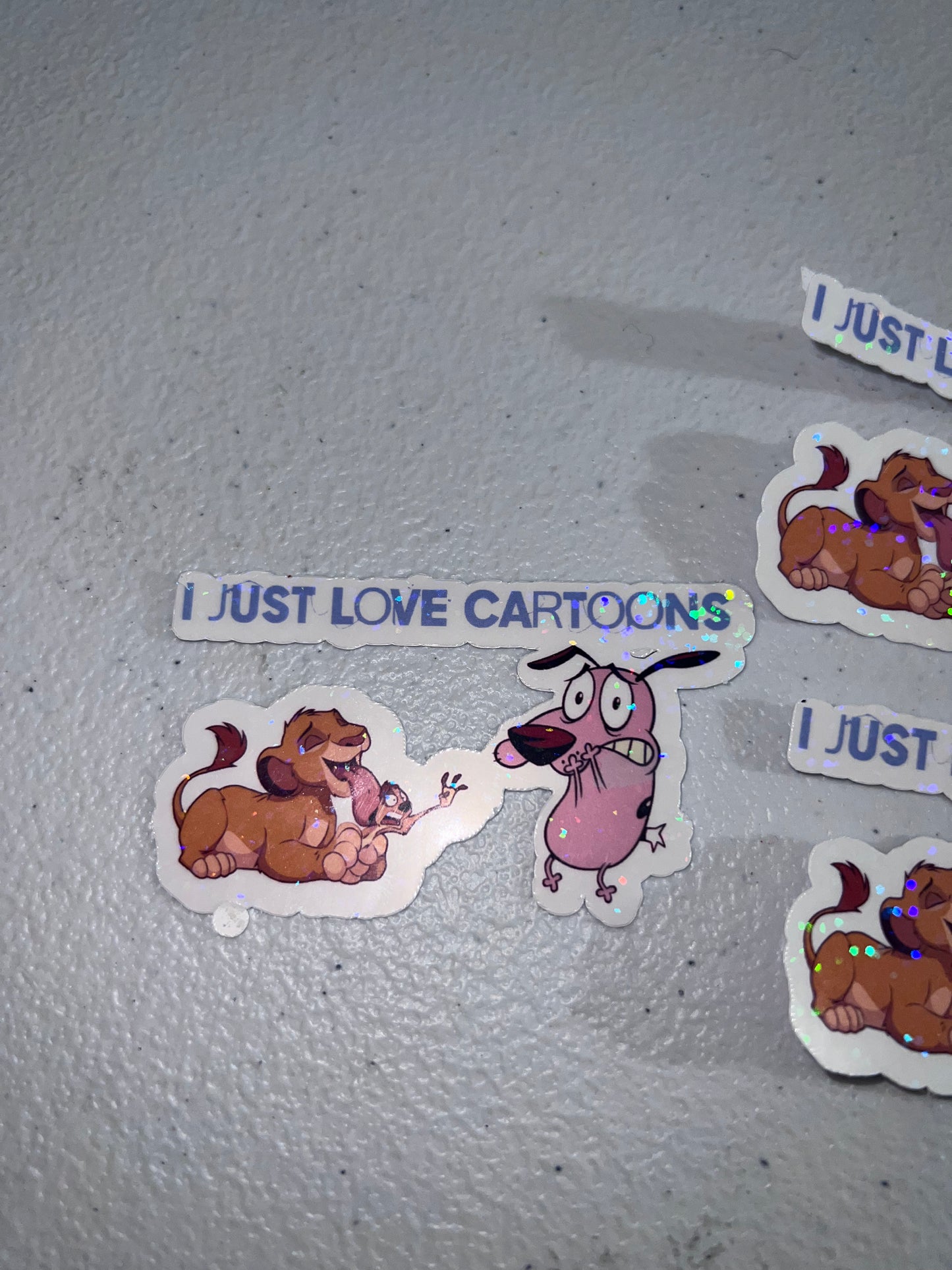 lion king & Cowardly Dog sticker