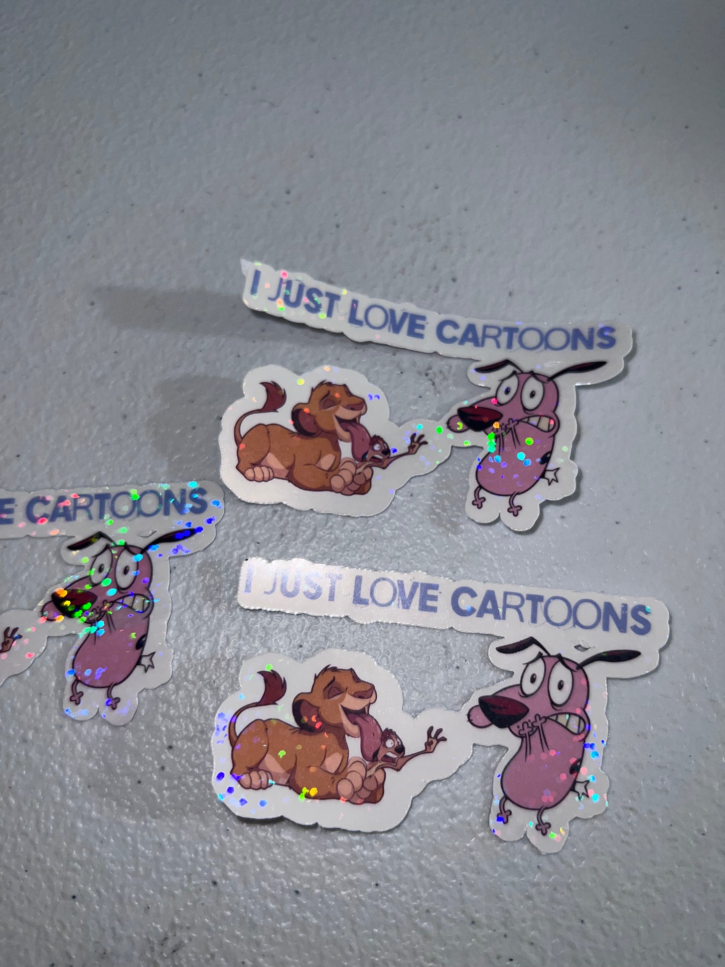 lion king & Cowardly Dog sticker