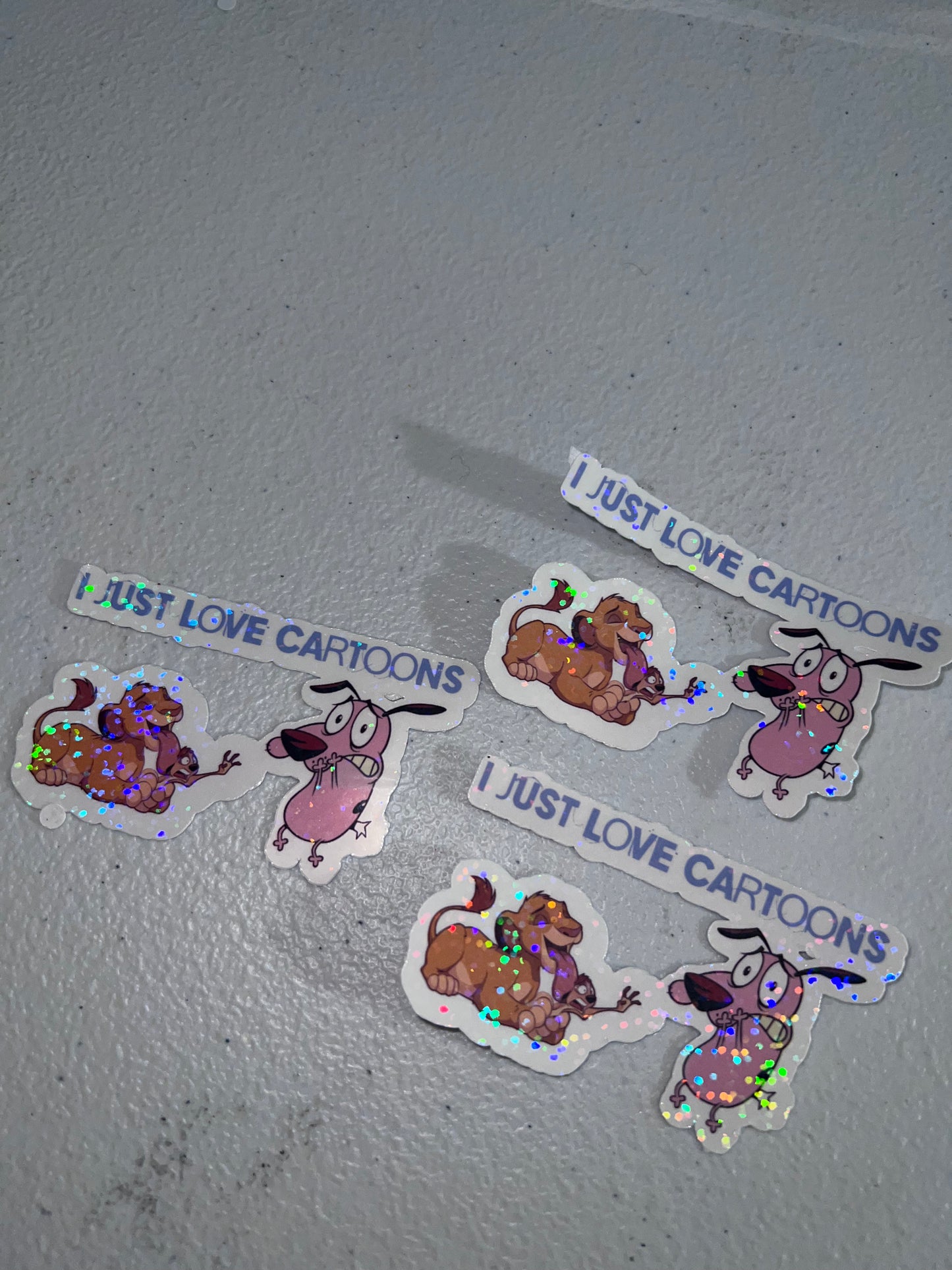 lion king & Cowardly Dog sticker