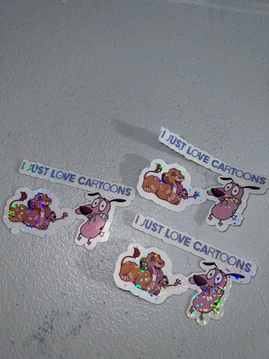 lion king & Cowardly Dog sticker