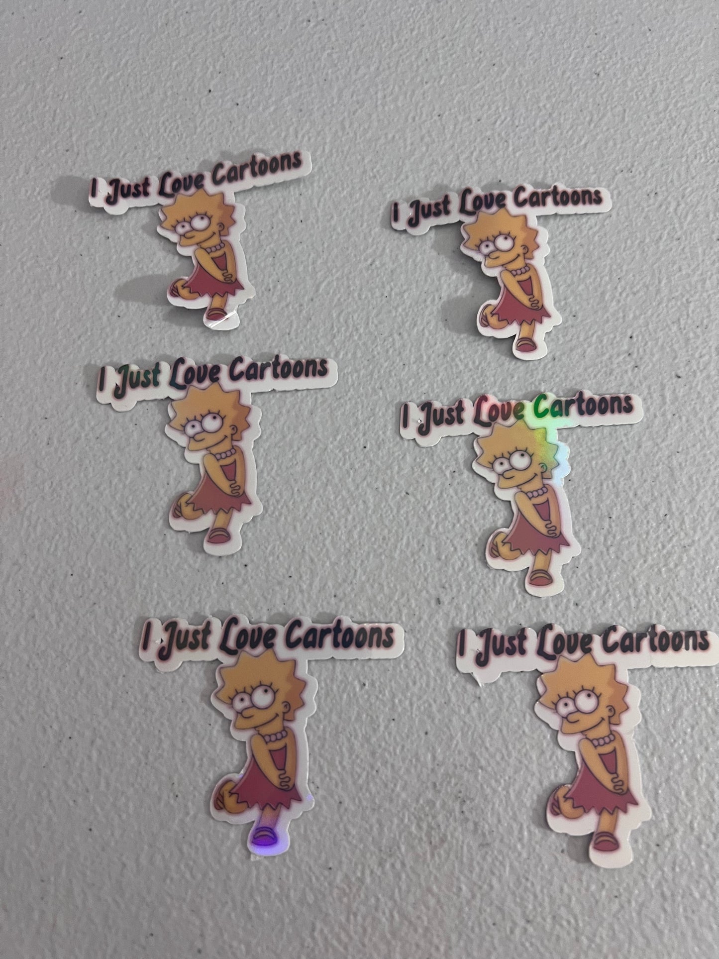 Lisa I Just Love Cartoons Sticker