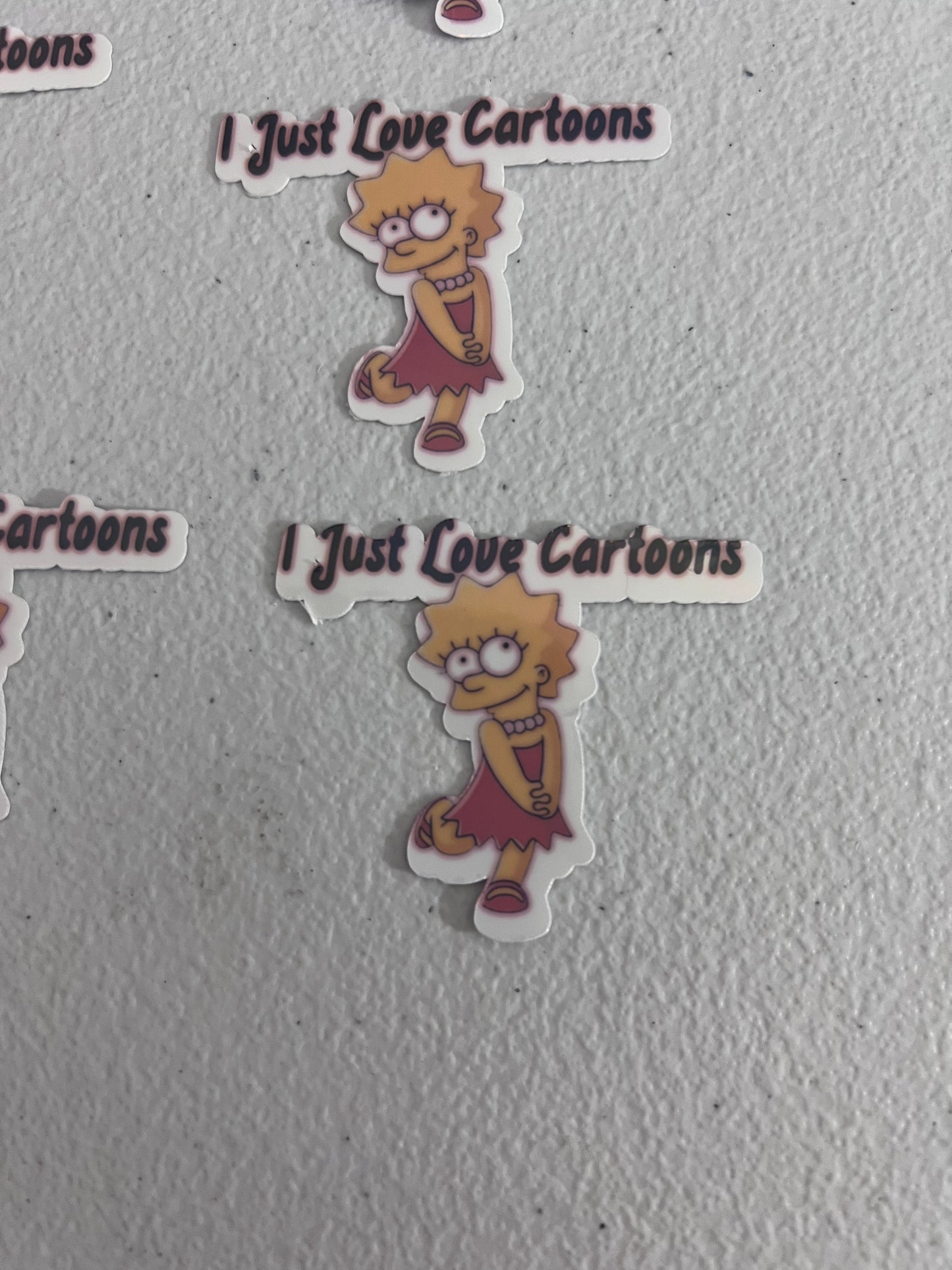 Lisa I Just Love Cartoons Sticker