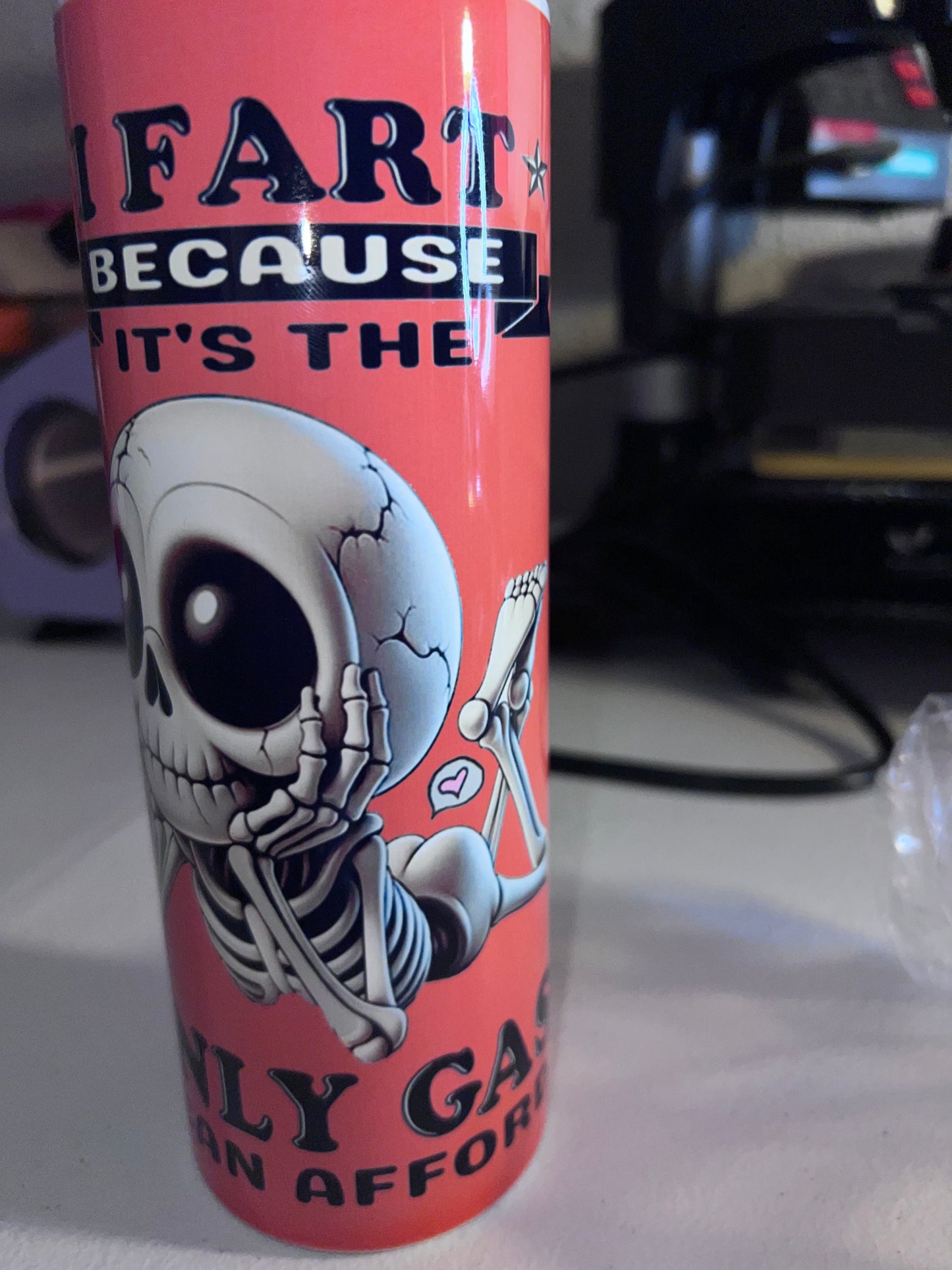 Only Gas I Can Afford Skeleton Tumbler Cup