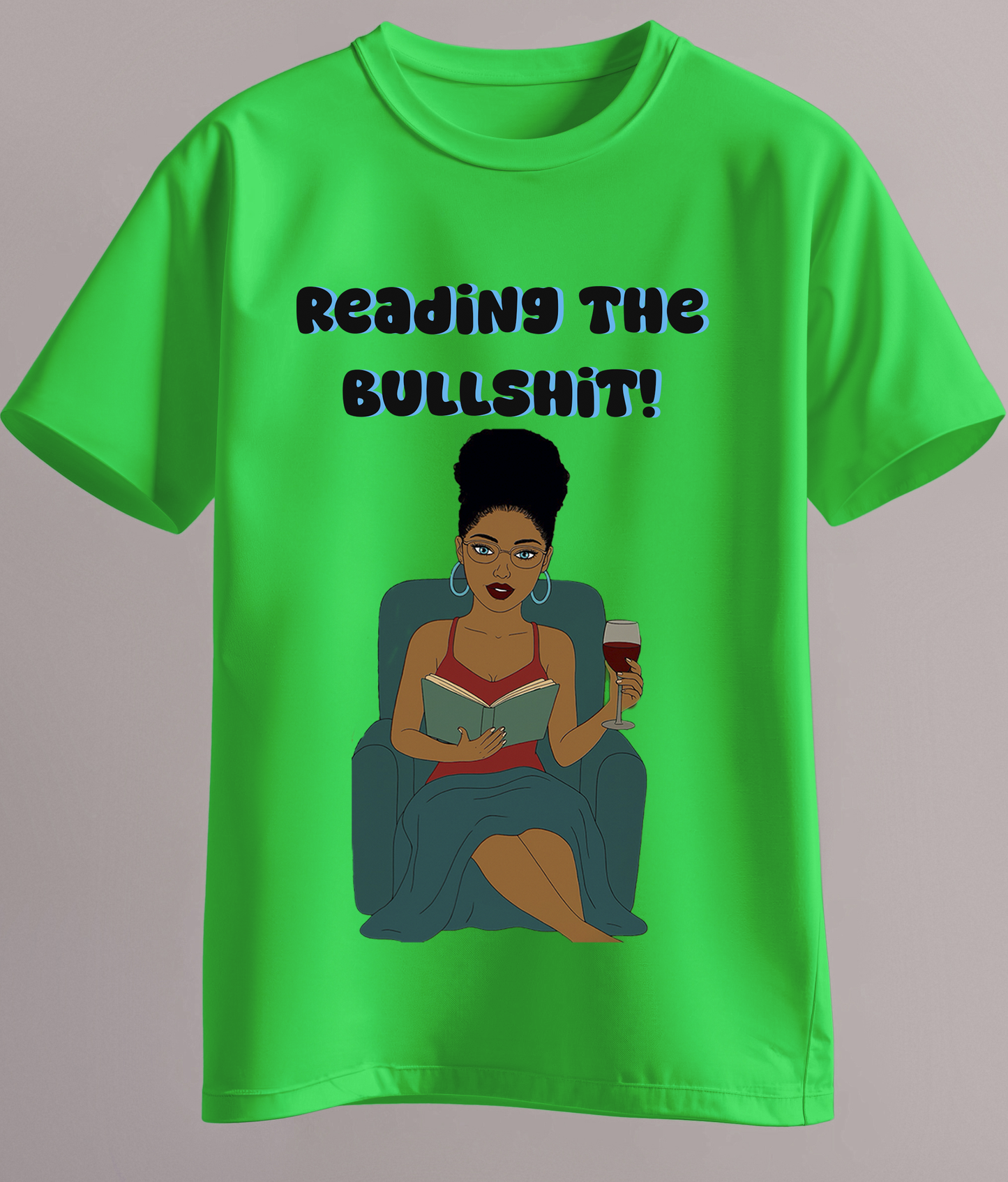 Reading the bullshit shirt