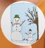 Winter Snow Man Sticker