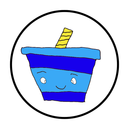 blue cup sticker