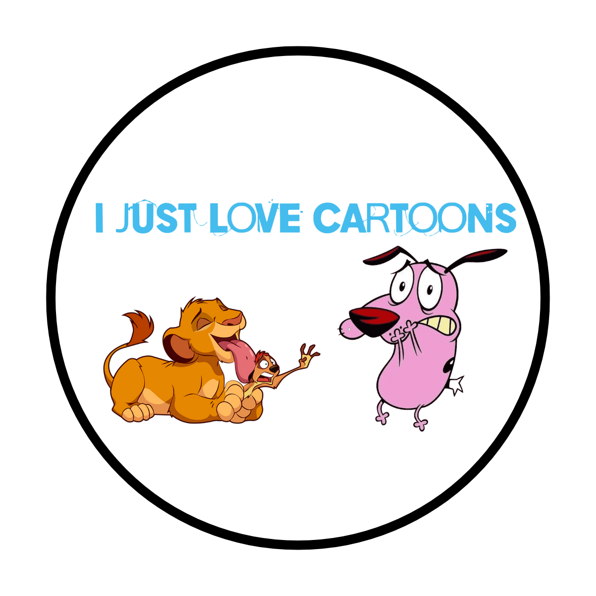 lion king & Cowardly Dog sticker