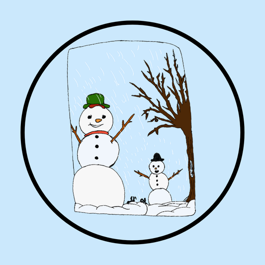 Winter Snow Man Sticker
