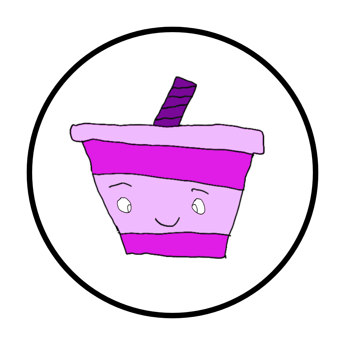 pink cup sticker