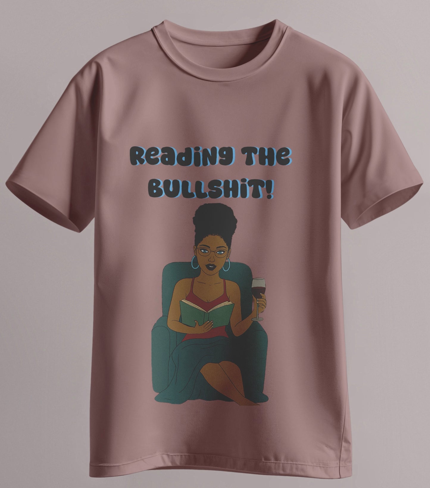 Reading the bullshit shirt